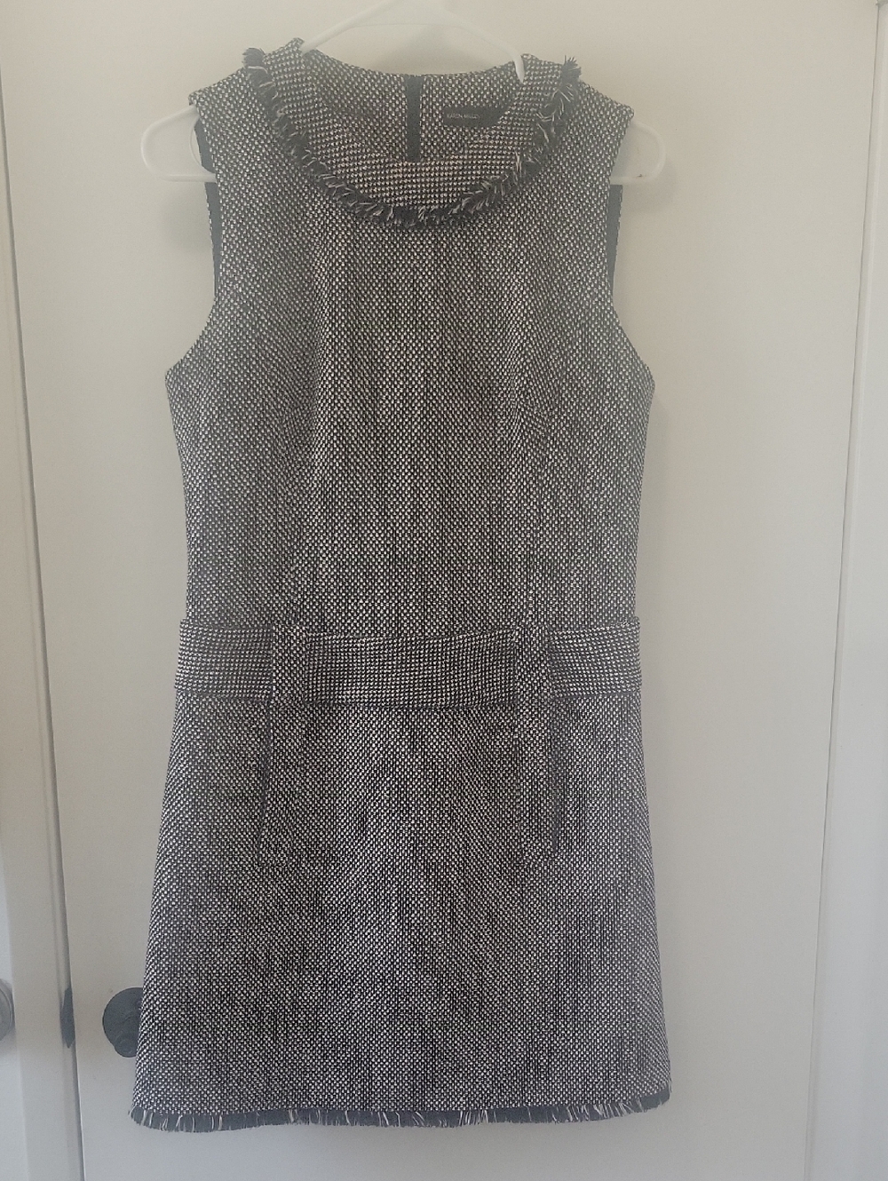 Karen Millen Black and White Tweed Mini Dress